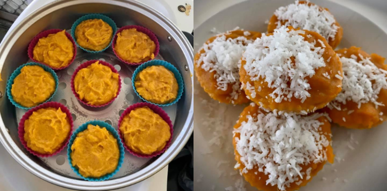 Kuih Lompang Labu Kuning Sukatan Cawan Lembut Bergedik Dibuatnya