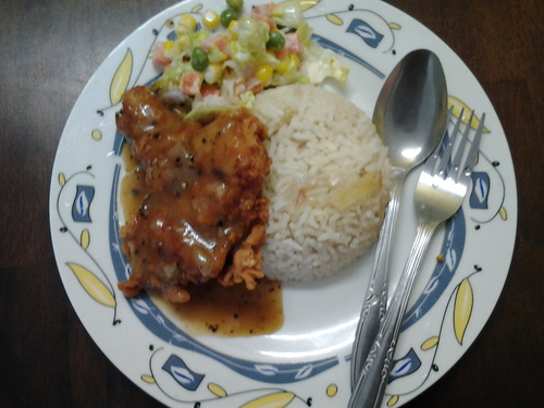 Chicken Chop With Butter Rice Myresipi