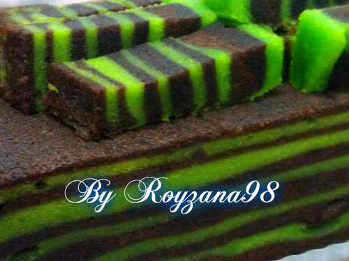 Kek Lapis Pandan Coklat Myresipi