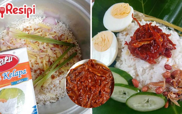 nasi lemak guna santan kotak