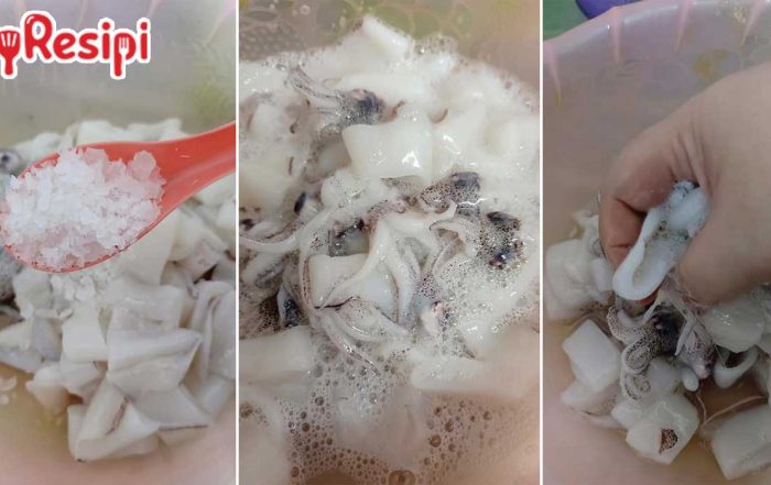 cara cuci sotong