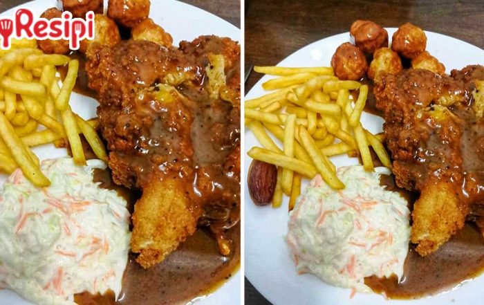 Chicken Chop Brown Sauce