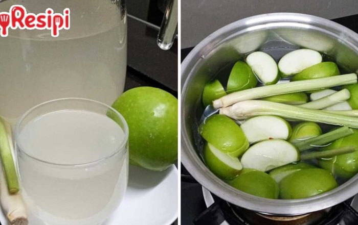 air rebusan epal hijau
