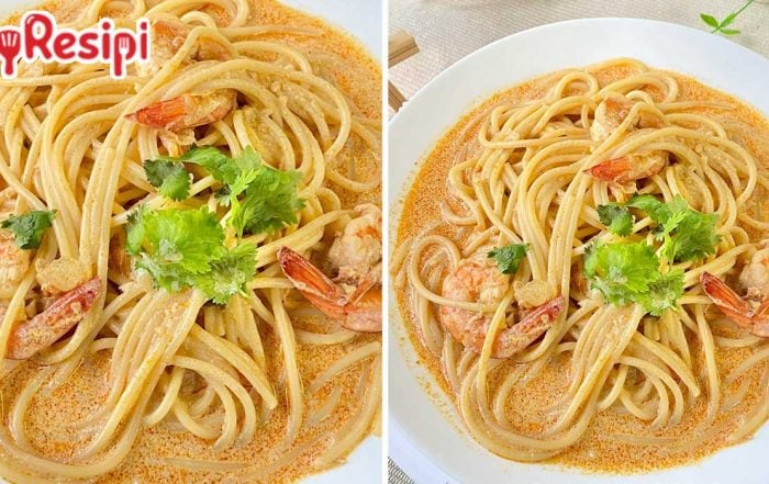 creamy tomyam spaghetti