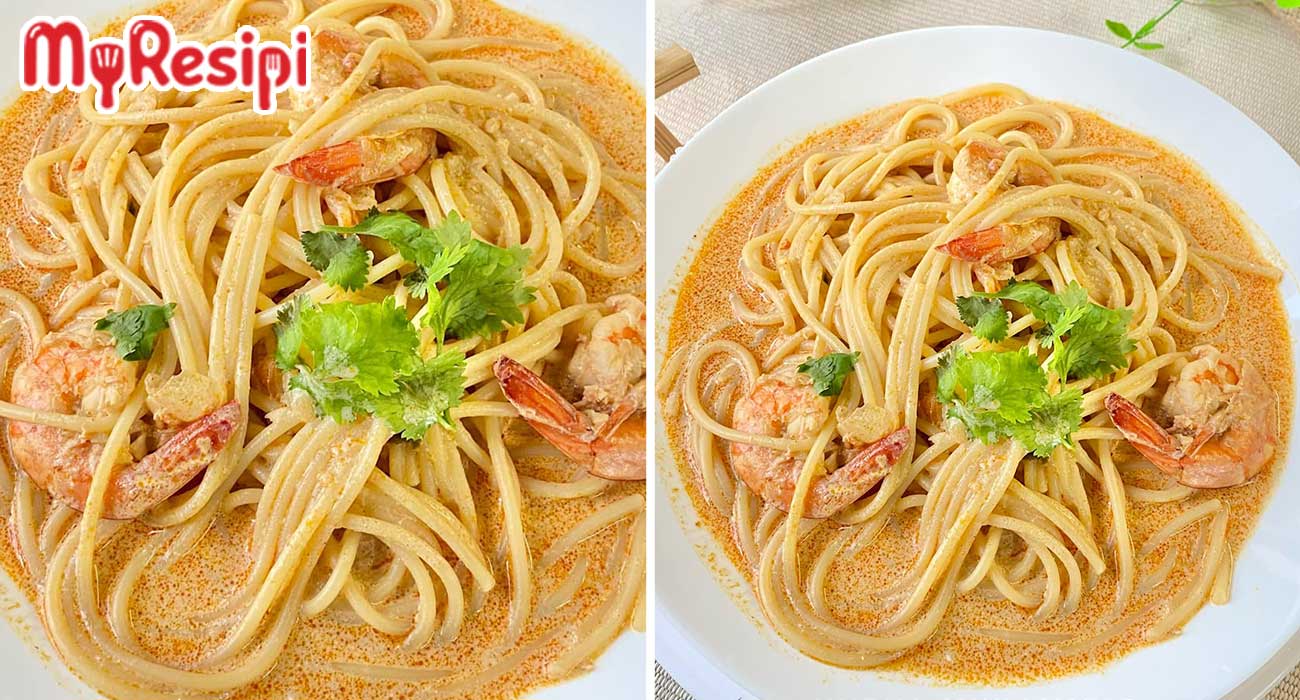 creamy tomyam spaghetti