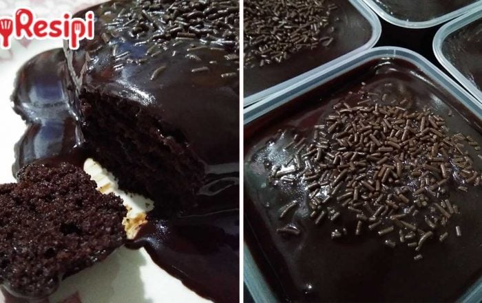 resipi kek coklat moist