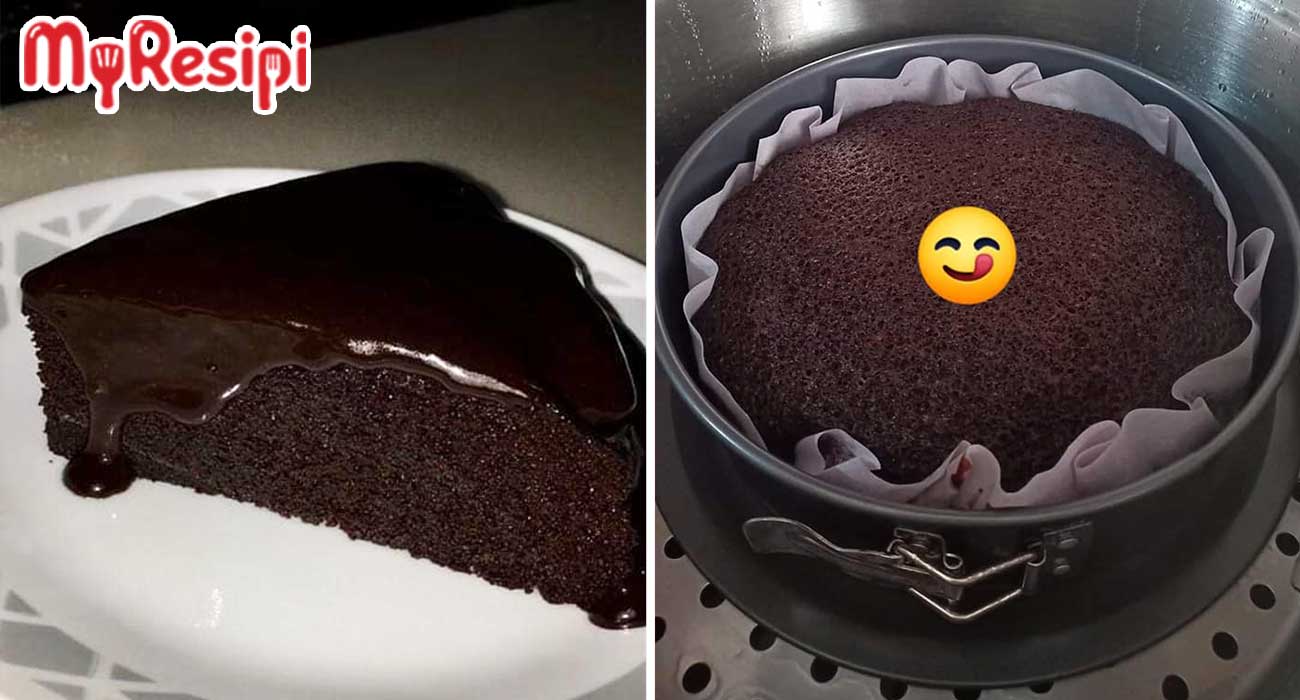 Cara buat kek coklat moist kukus