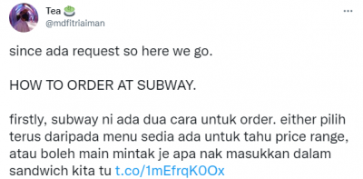 cara order subway