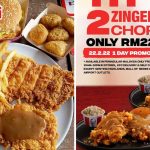 Promosi Istimewa 22.2.22, KFC Tawar 2 Set Zinger Chop Hanya RM22 Sahaja!