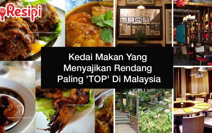 Kedai Makan Yang Menyajikan Rendang Paling 'TOP' Di Malaysia