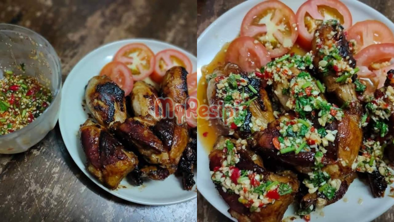 Ayam Bakar Thai Ala Resipi Khairul Aming, Cicah Dengan Sos Pedas Padu