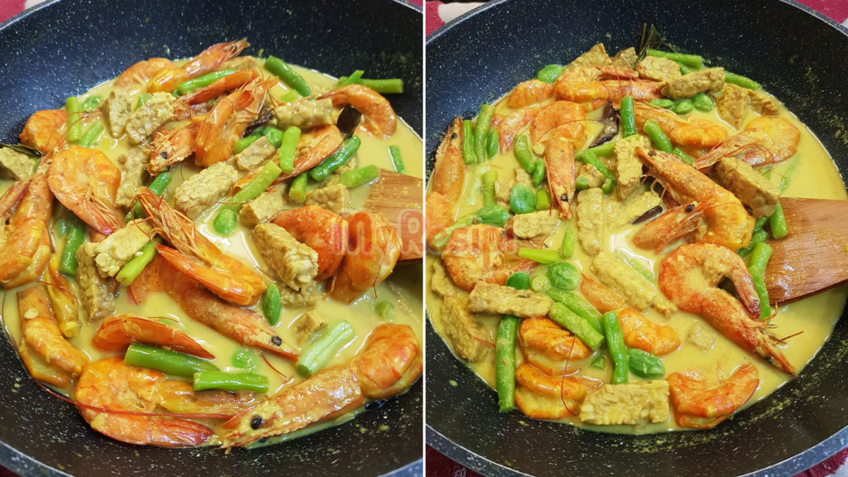 Gulai Udang Dengan Tempe Dan Buncis Mudah Dan Sedap Myresipi