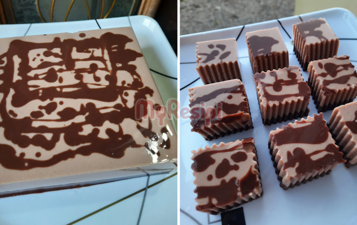 puding roti coklat milo