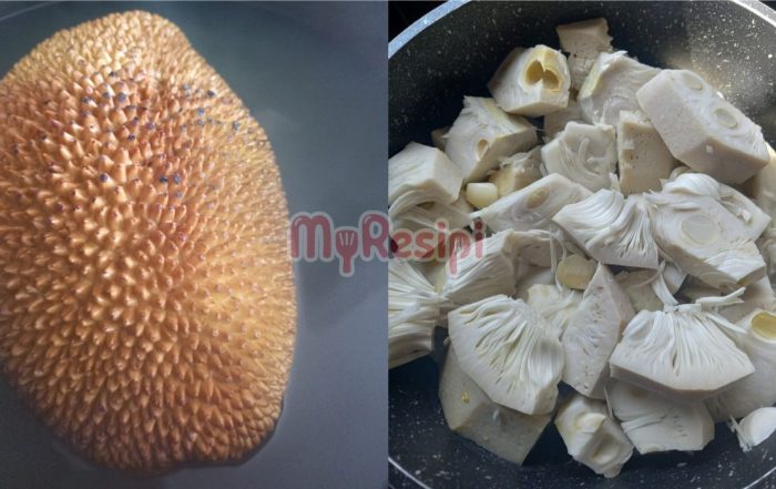 hilangkan getah nangka