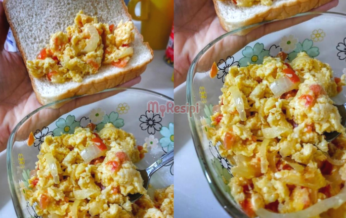 scrambled eggs ikut tekak melayu