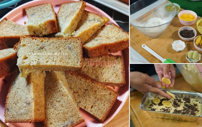 kek pisang guna blender