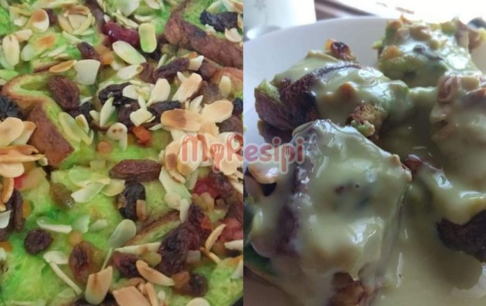 puding roti pandan