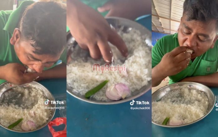 makan nasi lauk bawang