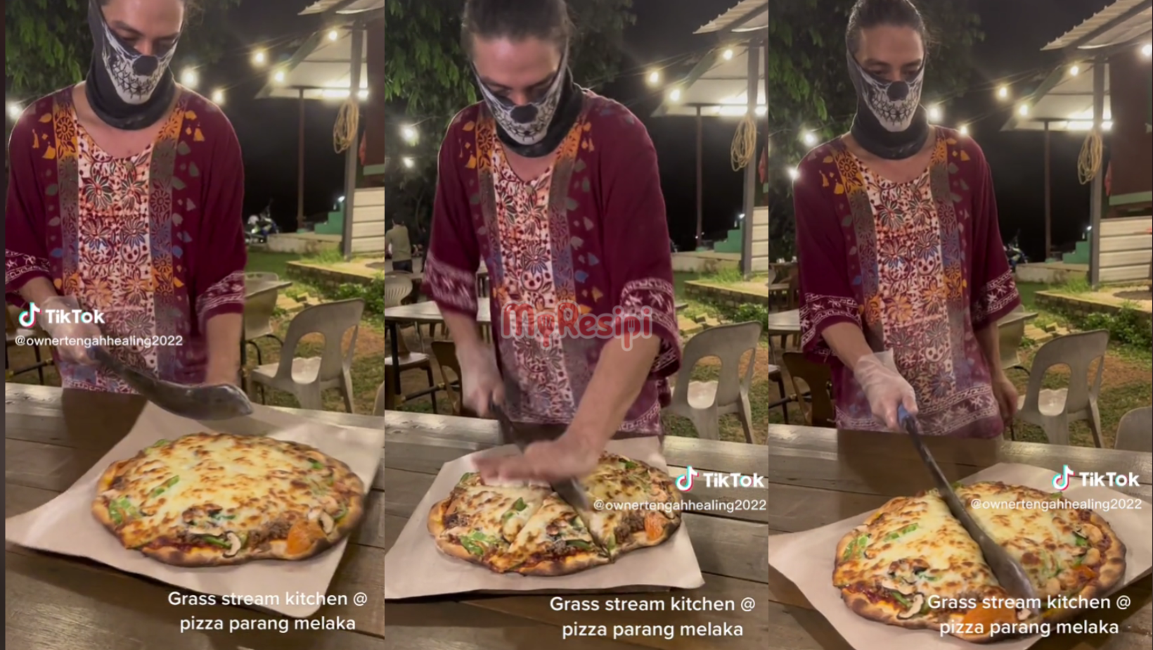 “Lain Macam Potong Piza Guna Parang”- Tempat Makan Viral Baru Di Melaka!