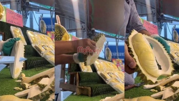 kupas durian