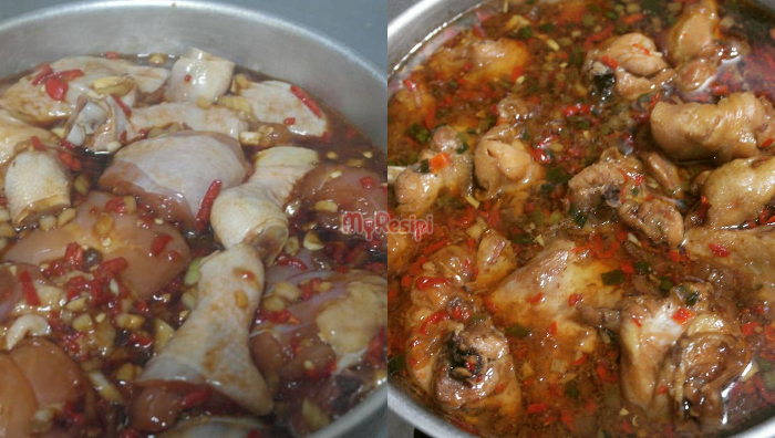 ayam kukus masak taucu pedas