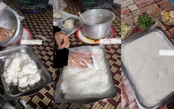 nasi impit cara orang lama