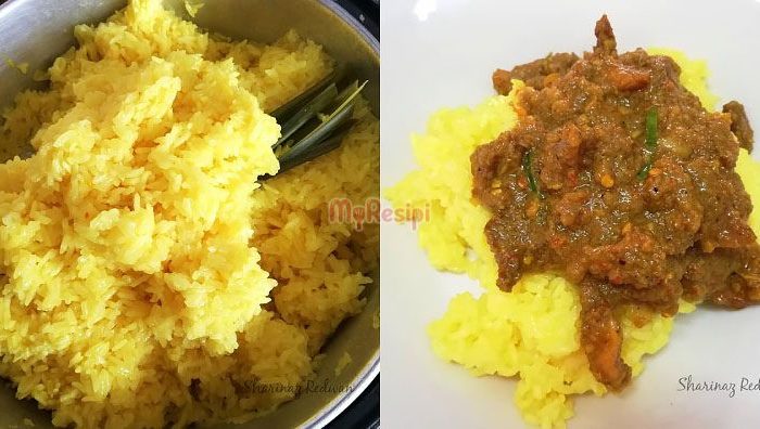 pulut kuning tanpa santan