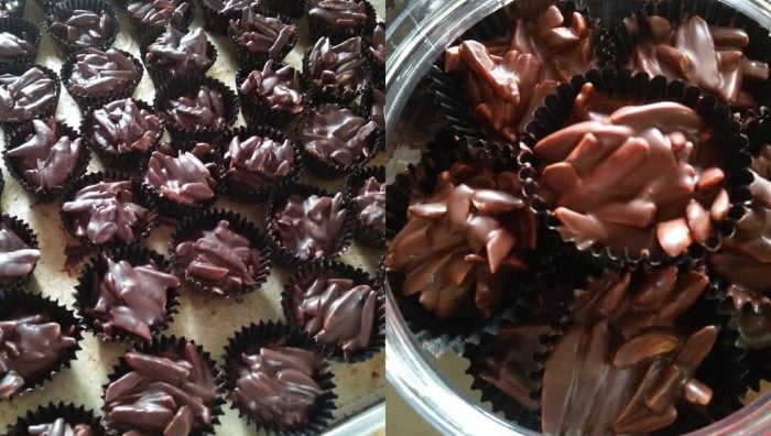coklat almond cluster