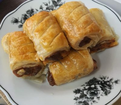 puff pastry sosej cheese