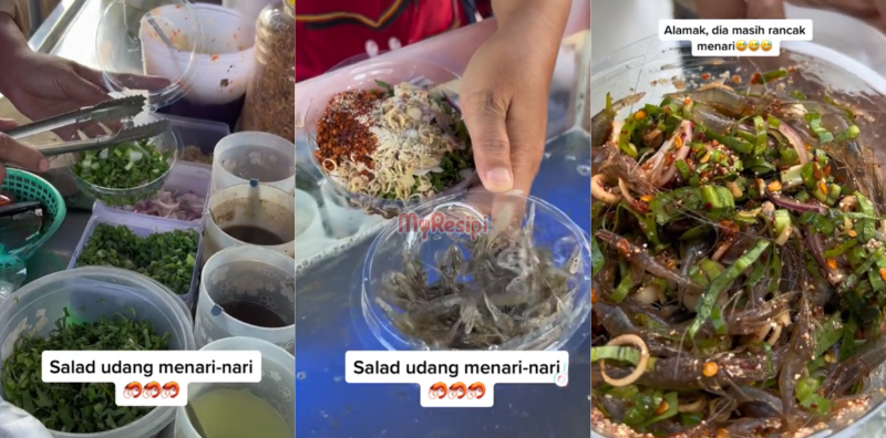 Salad Udang ‘Menari’ Viral, Jatuh Makruh Makan Hidupan Laut Masih Hidup