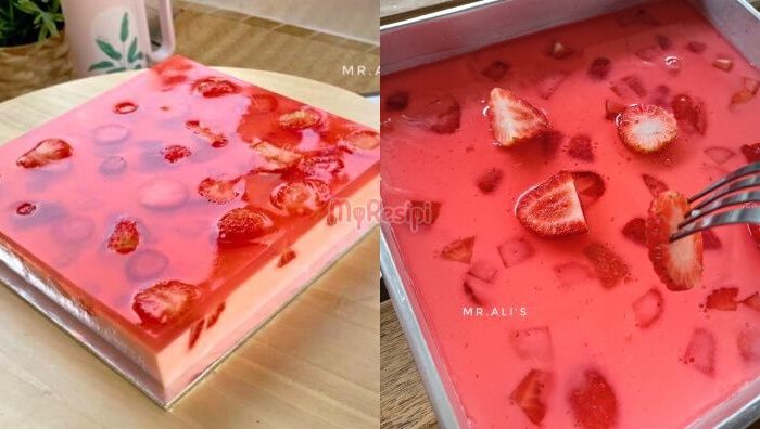 puding strawberry