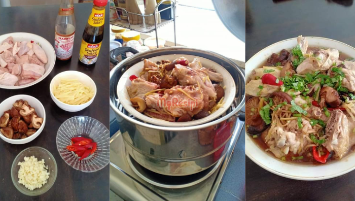 ayam kukus halia chinese style