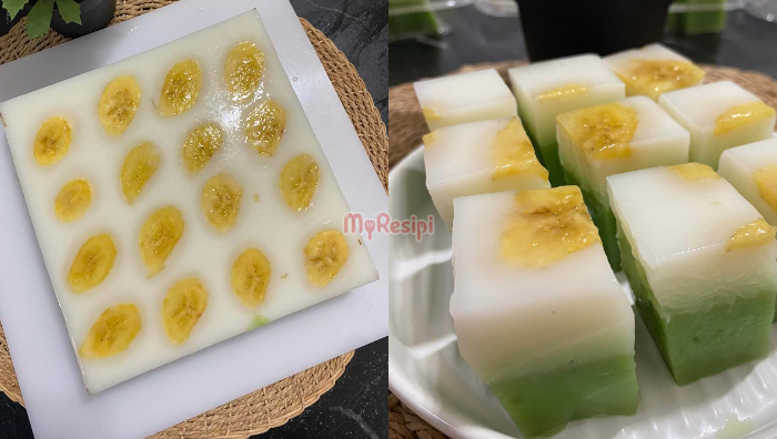 puding pisang pandan
