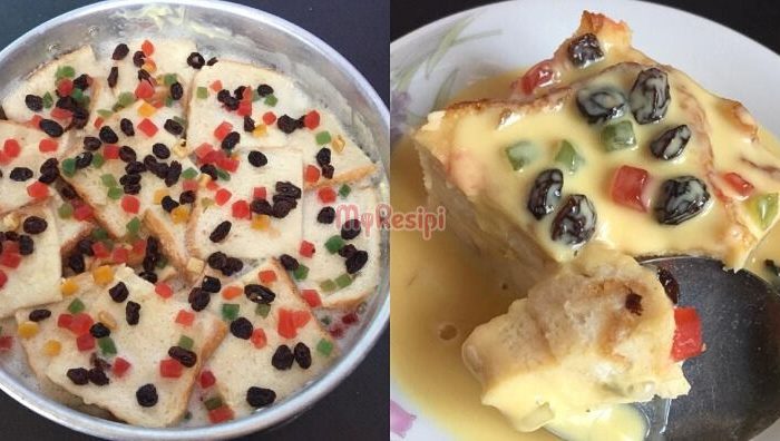 puding roti kukus