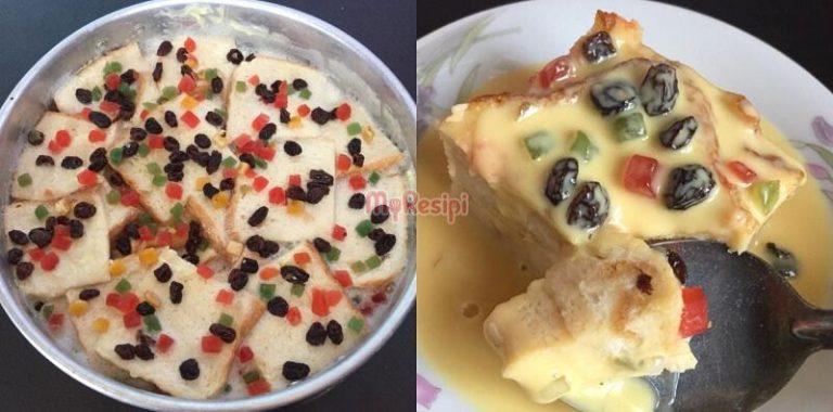 Puding Roti Kukus Paling Simple, Guna Blender Je!