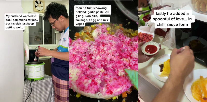 Suami Suka Masak Guna Bahan Pelik Buat Isteri Undang Tawa Netizen