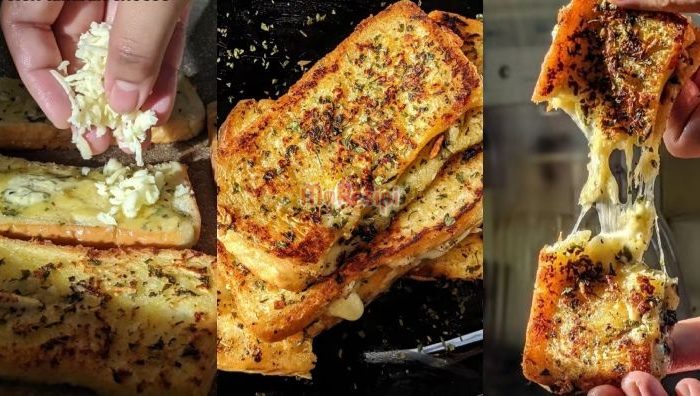 resepi cheesy garlic bread