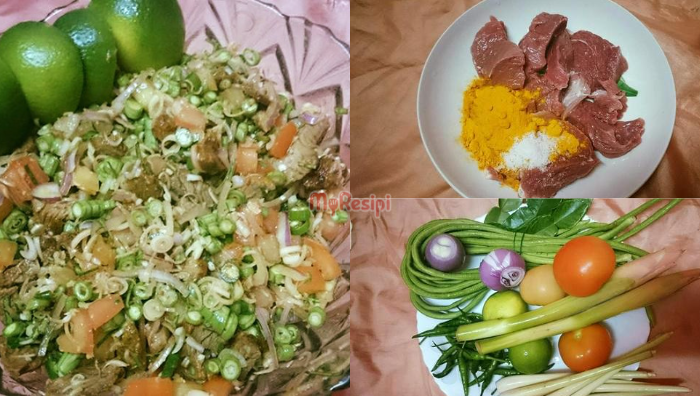 kerabu daging goreng sweet sour