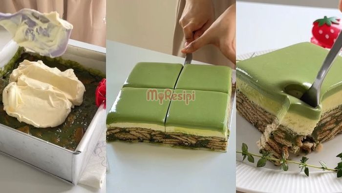 kek batik matcha
