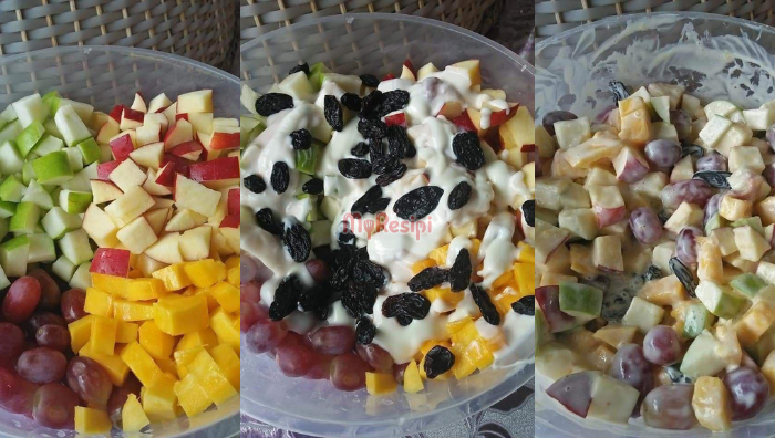 salad buah lemak berkrim