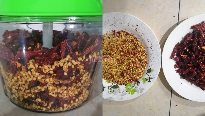 cara buang biji cili kering'