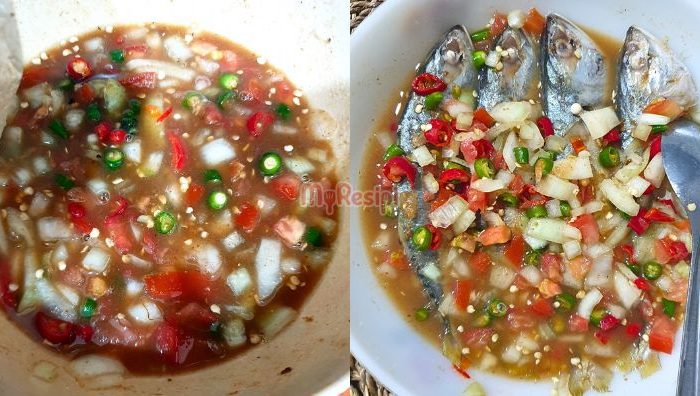 air asam ikan rebus