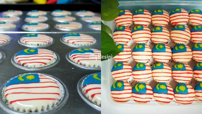 apam polkadot corak bendera malaysia