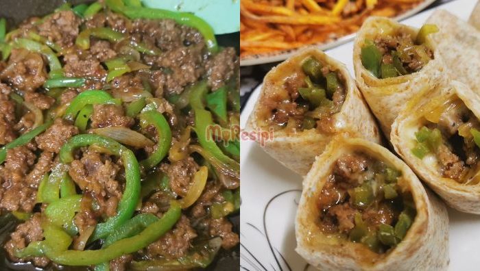 resepi wrap daging cincang