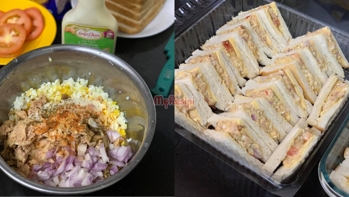 sandwich tuna telur mayo