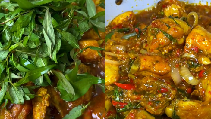 ayam cili daun kesum