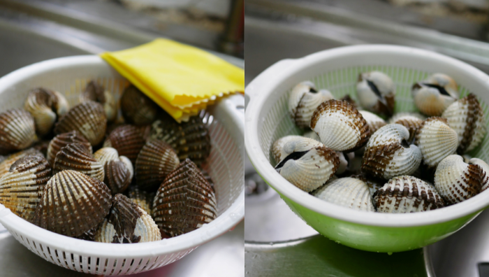 cara cuci kerang