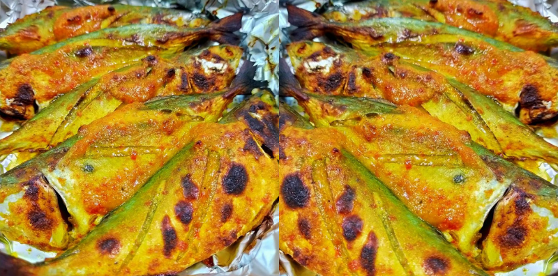 Ikan Kembung Percik Air Fryer, 10 Minit Dah Siap Masak!