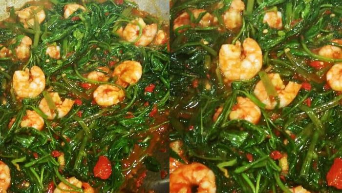 resepi kangkung goreng belacan