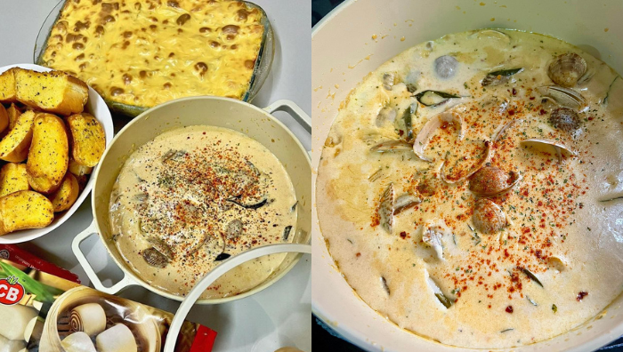 Chili Butter Cream Clams